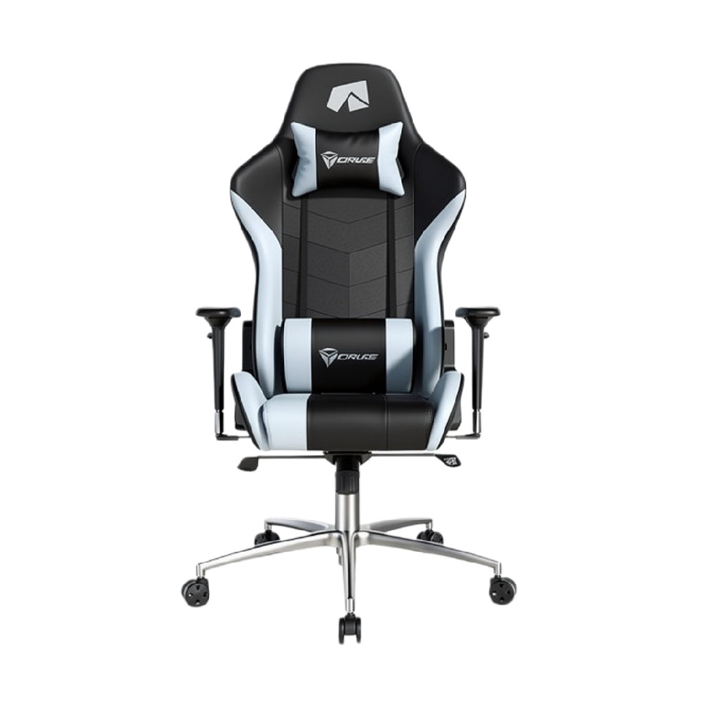 Gamingstoel met ergonomisch ontwerp in zwart en lichtblauw